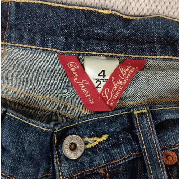 Lucky Brand Vintage Zoe Straight Jeans Womens 4/27 30X30 Blue Casual Western - Picture 8 of 15